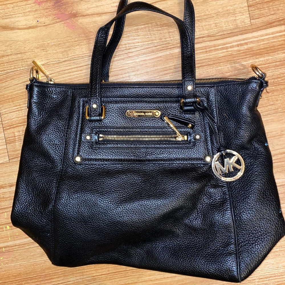 Micheal Kors Handbag Purse Black Genuine LeatherMK